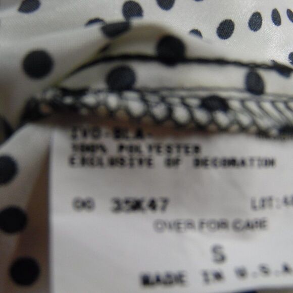 IZ BYER white‎ & black blouse size S - Picture 5 of 6